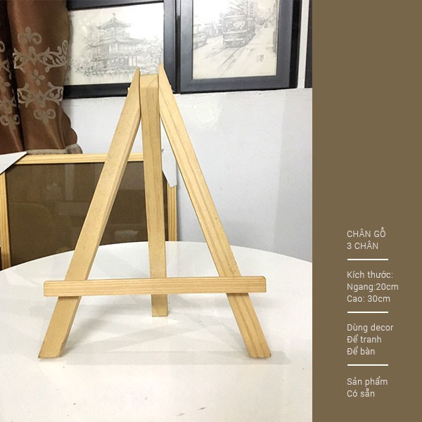 (FLASH SALE) Giá đỡ gỗ đa năng 3 chân để trưng bày, làm giá vẽ, đỡ tranh, đỡ ảnh