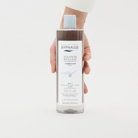 Nước Tẩy Trang Byphasse Than Hoạt Tính 500ml Dành Cho Mọi Loại Da Chính Hãng