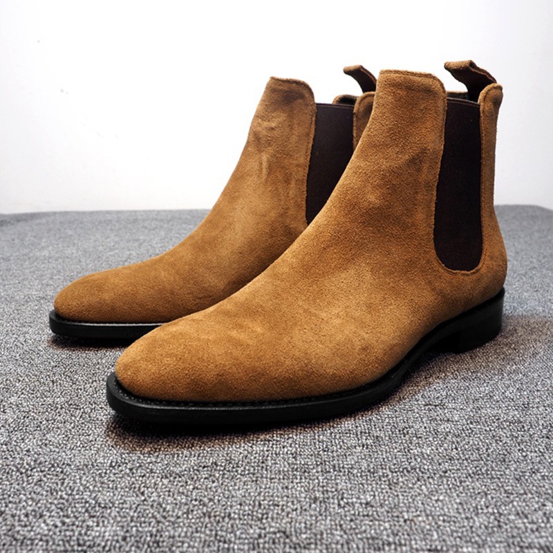 Giày Bốt Da Lộn Cổ Cao Size 39-48 Thời Trang Cho Nam