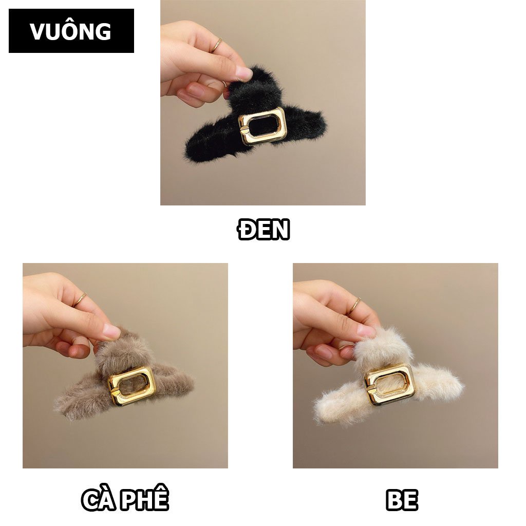 Kẹp tóc nữ dài phủ lông mềm dễ thương KT36