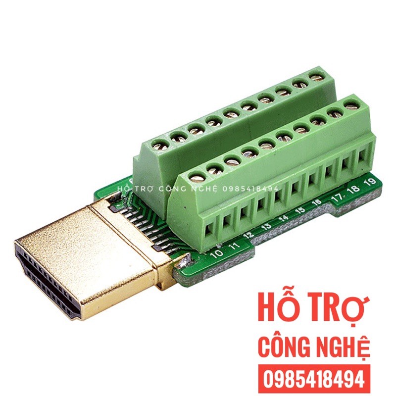 Jack HDMI 19p bắt vít không phải hàn có ốp hàng cao cấp