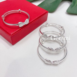 Vòng Bạc NGUYÊN CHẤT Cho Bé Gái - Vòng BẠC Hình Nơ KHẮC TÊN