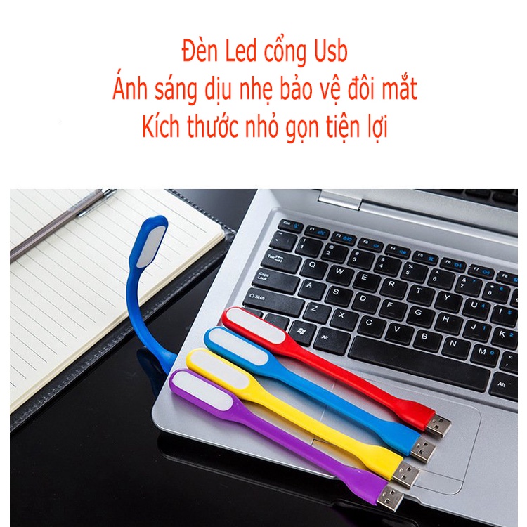 Đèn Led Dẻo Mini Cổng USB Tiện Lợi, Đèn Led USB Siêu Sáng Cho Đọc Sách, Học Bài, Cắm Laptop (Giao Màu Ngẫu Nhiên)