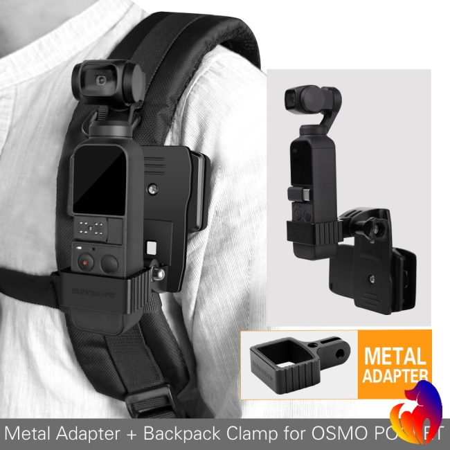Blackhole Kẹp gắn ba lô hợp kim nhôm cho DJI Osmo Pocket Gimbal GoPro