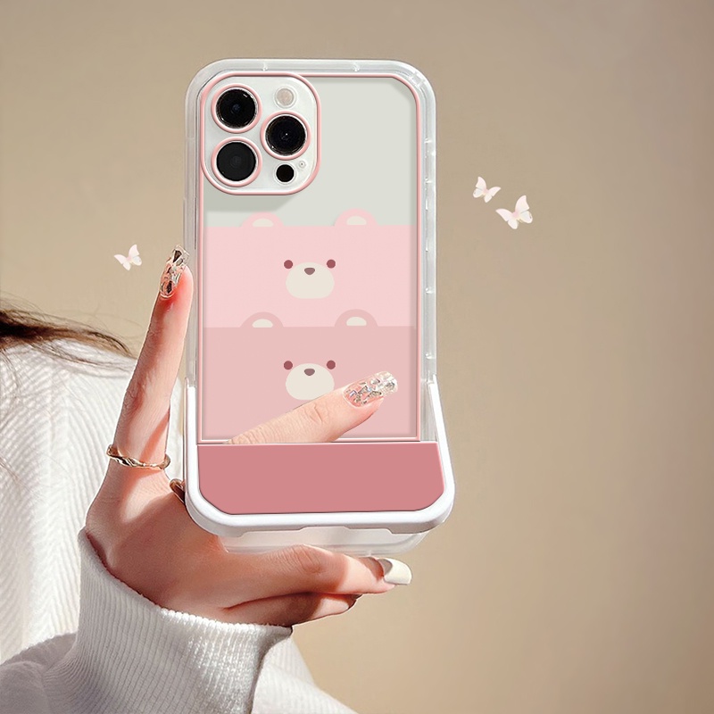 Ốp Điện Thoại Silicon Tpu Mềm Trong Suốt Chống Sốc Có Giá Đỡ Cho IPhone 13 12 11 Pro MAX X XR XS MAX 8 7 6S + SE 2020