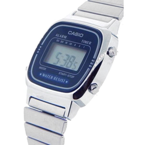 ĐỒNG HỒ NỮ CASIO LA670WA-1DF Chính Hãng Dây kim loại cao cấp - Mặt số điện tử - bảo