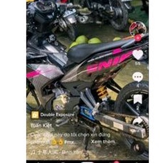Tem rời exciter 150 sniper đen hồng