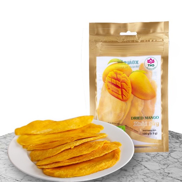 Mứt xoài sấy dẻo 100g (Dried Mango 100g) Tâm Hữu Dũng