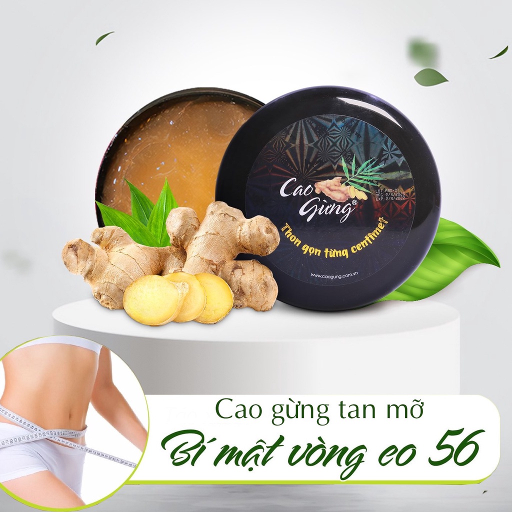 Gel Massage Cao Gừng Tan Mỡ Thiên Nhiên Việt Eo Thon Dáng Gọn 250g - Tặng Đai Nịt Bụng