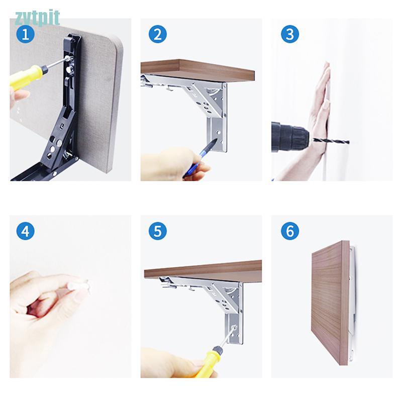 1 Kệ Để Đồ Hình Tam Giác Bằng Thép Không Gỉ Có Thể Gấp Gọn Trang Trí Tường