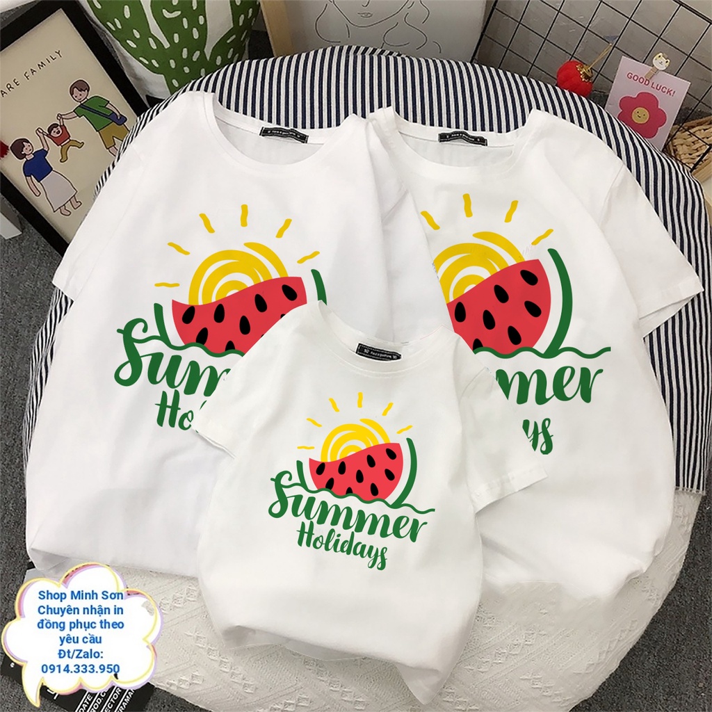 🍉🌤🍉VIDEO ÁO GIA ĐÌNH MĂT TRỜI DƯA HẤU SIÊU ĐẸP, ÁO ĐI BIỂN CHẤT COTTON LOẠI 1 ĐỦ MÀU ĐỦ SIZE