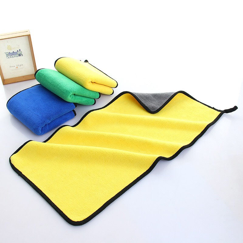 Khăn lau xe chuyên dụng Microfiber siêu thấm không rút sợi.