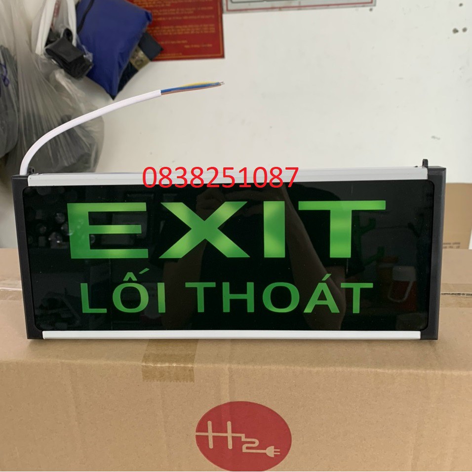 Đèn Exit 2 mặt có chữ lối thoát