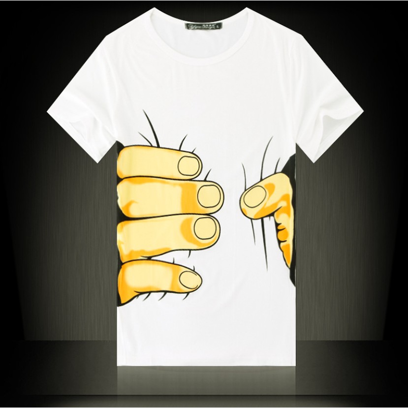 Triple A💕2021 new men's short-sleeved t-shirt men's 3D big hand short-sleeved t-shirt Korean version | BigBuy360 - bigbuy360.vn