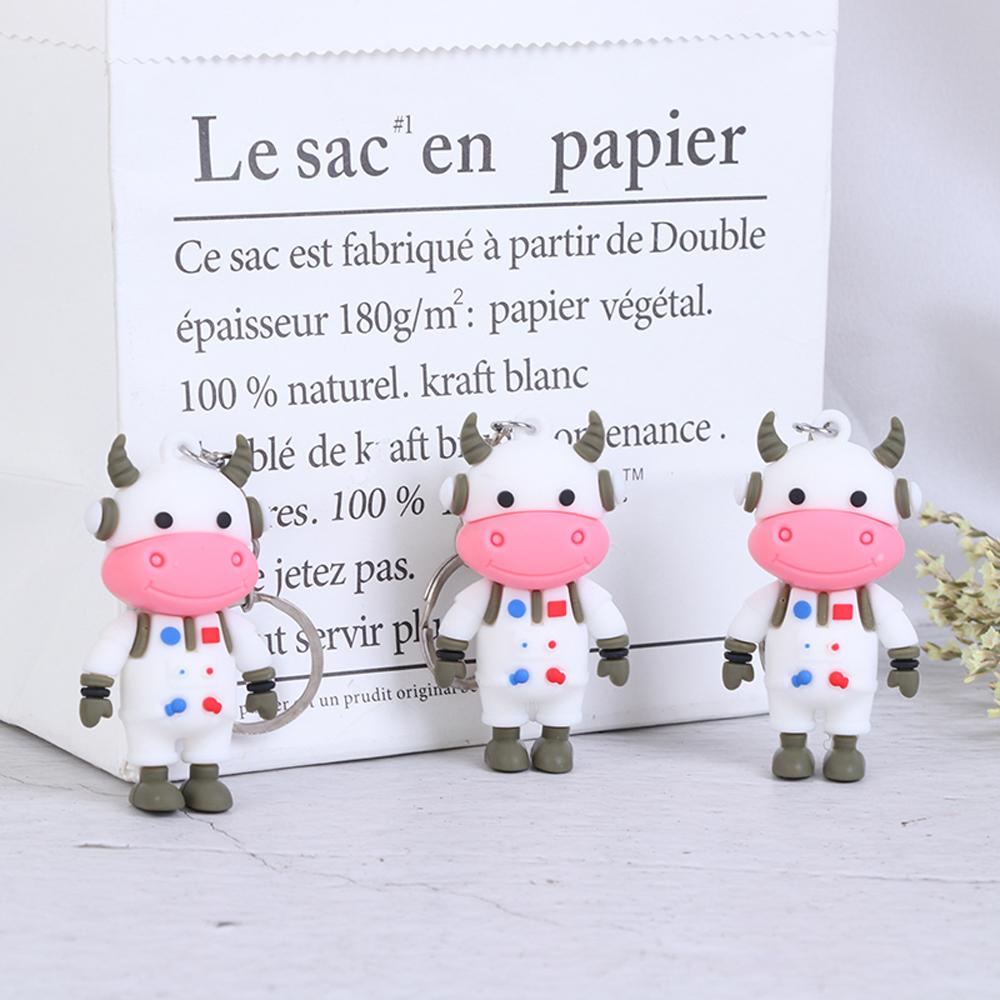 Móc Khóa Hình Động Vật Hoạt Hình Bằng PVC Ox Thời Trang