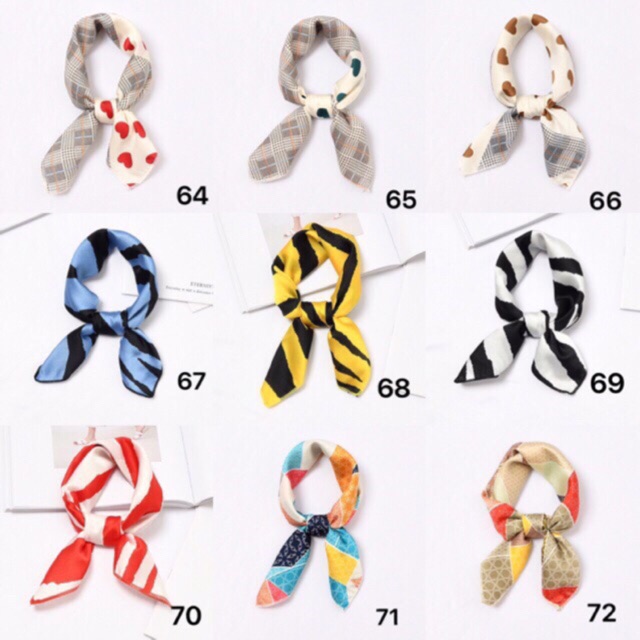 Khăn Lụa Vuông 50x50 cm - Khăn Quàng Cổ Vuông Clover