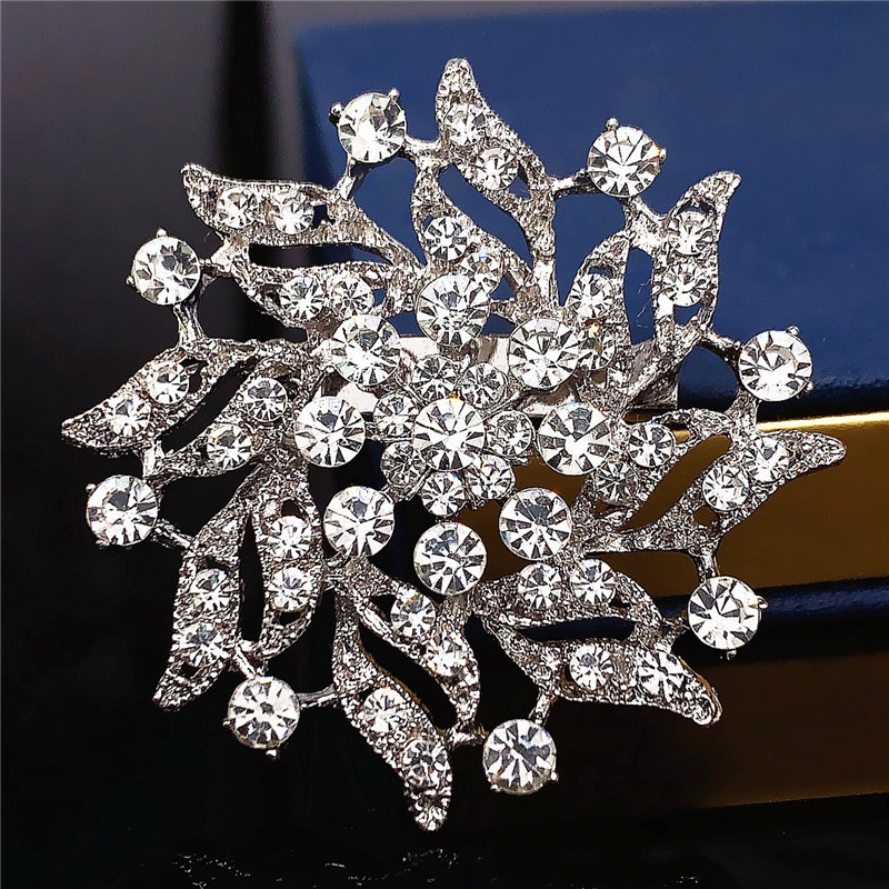 Cài Áo Hình Bông Tuyết Đính Đá Phong Cách Retro ghim bấm giấy súng bắn ghim go