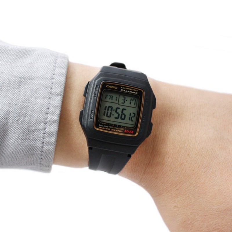 Đồng hồ nam dây nhựa huyền thoại Casio chính hãng Anh Khuê F-201 F-201WA-9ADF