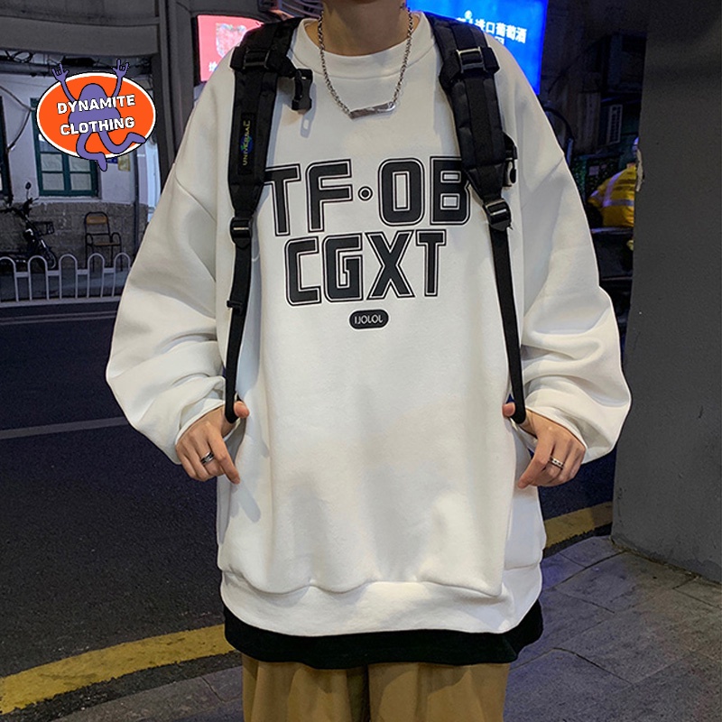 Áo Sweater Cổ Tròn In Chữ Đơn Giản Phong Cách Hàn Quốc Mới Cho Nam Size M-3Xl