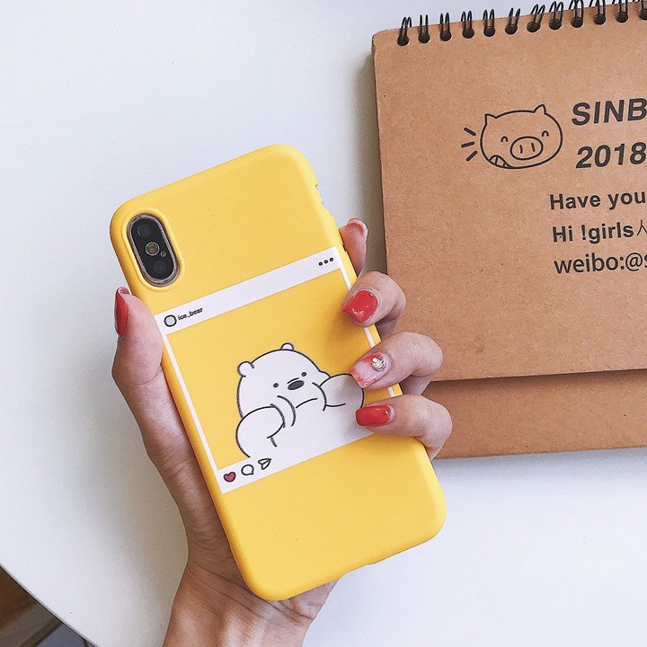 Ốp lưng iphone GẤU PANDA gấu trắng dễ thương ip 6/6s/6splus/7/7plus/8/8plus/x /xs/11/12/pro/max/plus/12promax a106