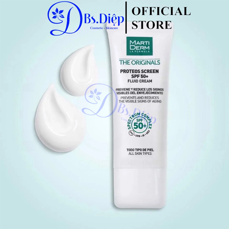 Kem Chống Nắng Toàn Diện - MartiDerm The Originals Proteos Screen SPF50+ Fluid Cream 40ml