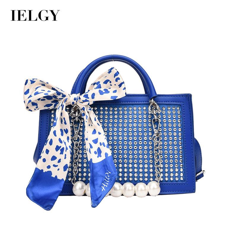 Túi Đeo Chéo Hình Vuông Nhỏ Đính Đá Lấp Lánh Thời Trang Cho Nữ