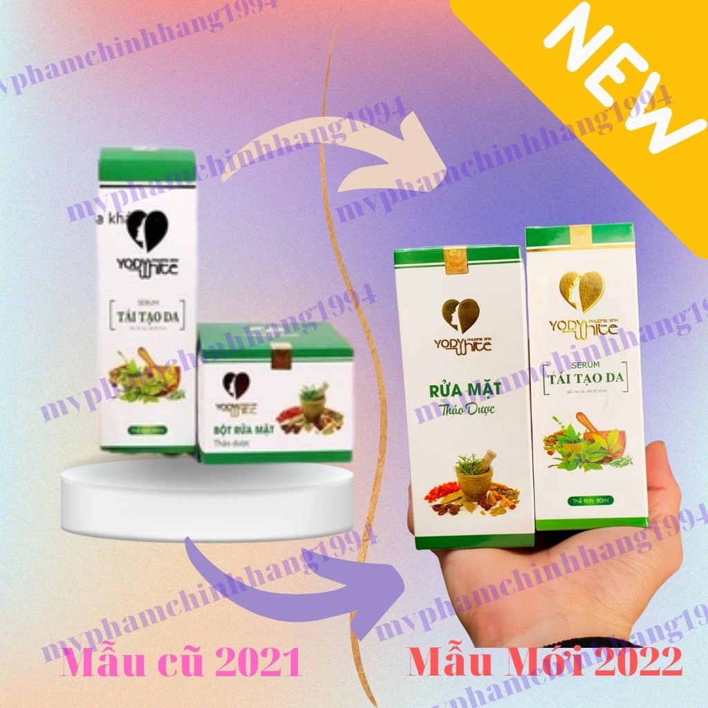 Combo Tái Tạo Da Phương Anh Yody White Gồm Serum Tái Tạo Da Và Bột Rửa Mặt Chính Hãng