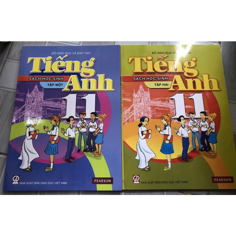 tiếng anh lớp 11 bộ (2 quyển) + bao kiếng