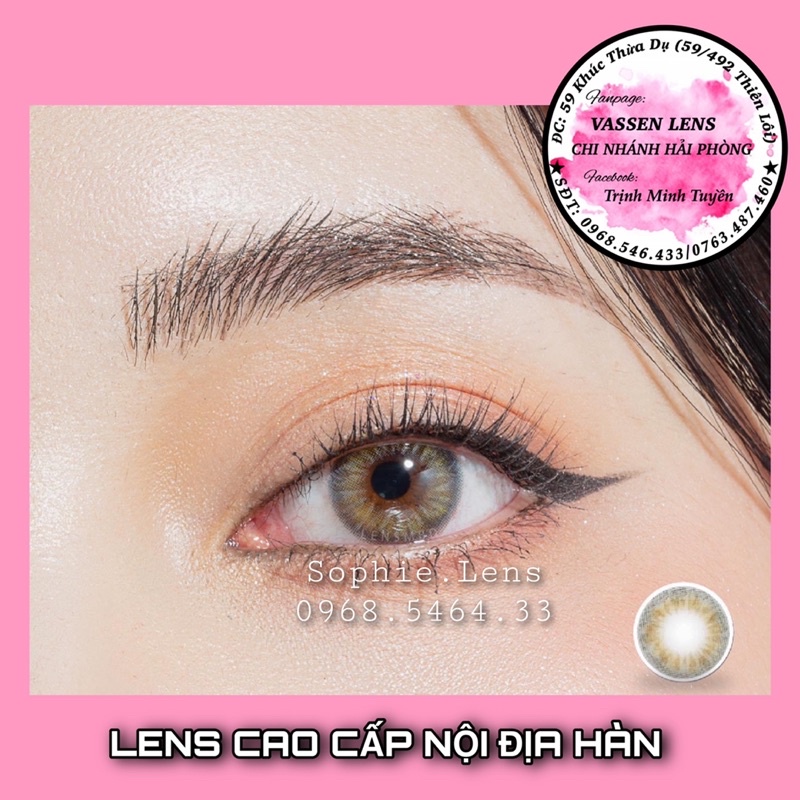 [LENS CAO CẤP] màu xám rêu pha lê