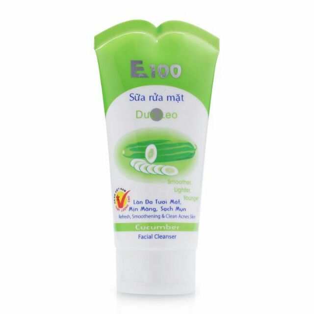 Sữa rửa mặt E100 dưa leo