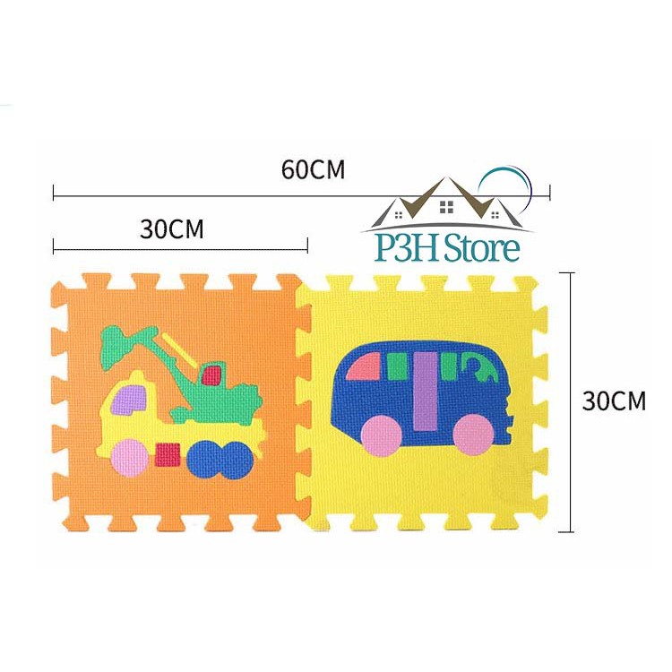 Thảm Lắp Ráp Lock&amp;Lock EVA Hình xe 9 mảnh ETM288
