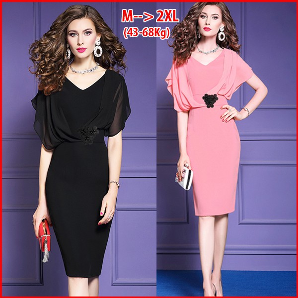 ĐẦM DỰ TIỆC NỮ DÁNG ÔM DÁNG DÀI KIỂU ĐẦM DỰ TIỆC TRUNG NIÊN CAO CẤP PHỐI VOAN CHO MẸ U40 U50 SHOP SANG CHẢNH 3331 3324