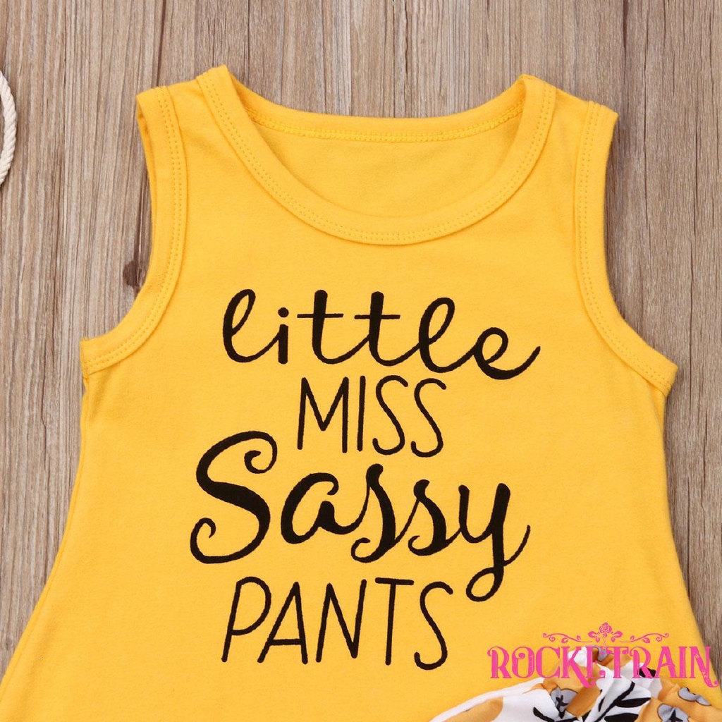 Áo Thun Tua Rua Và Quần Short In Hoa Cho Bé Gái 1-6 Tuổi