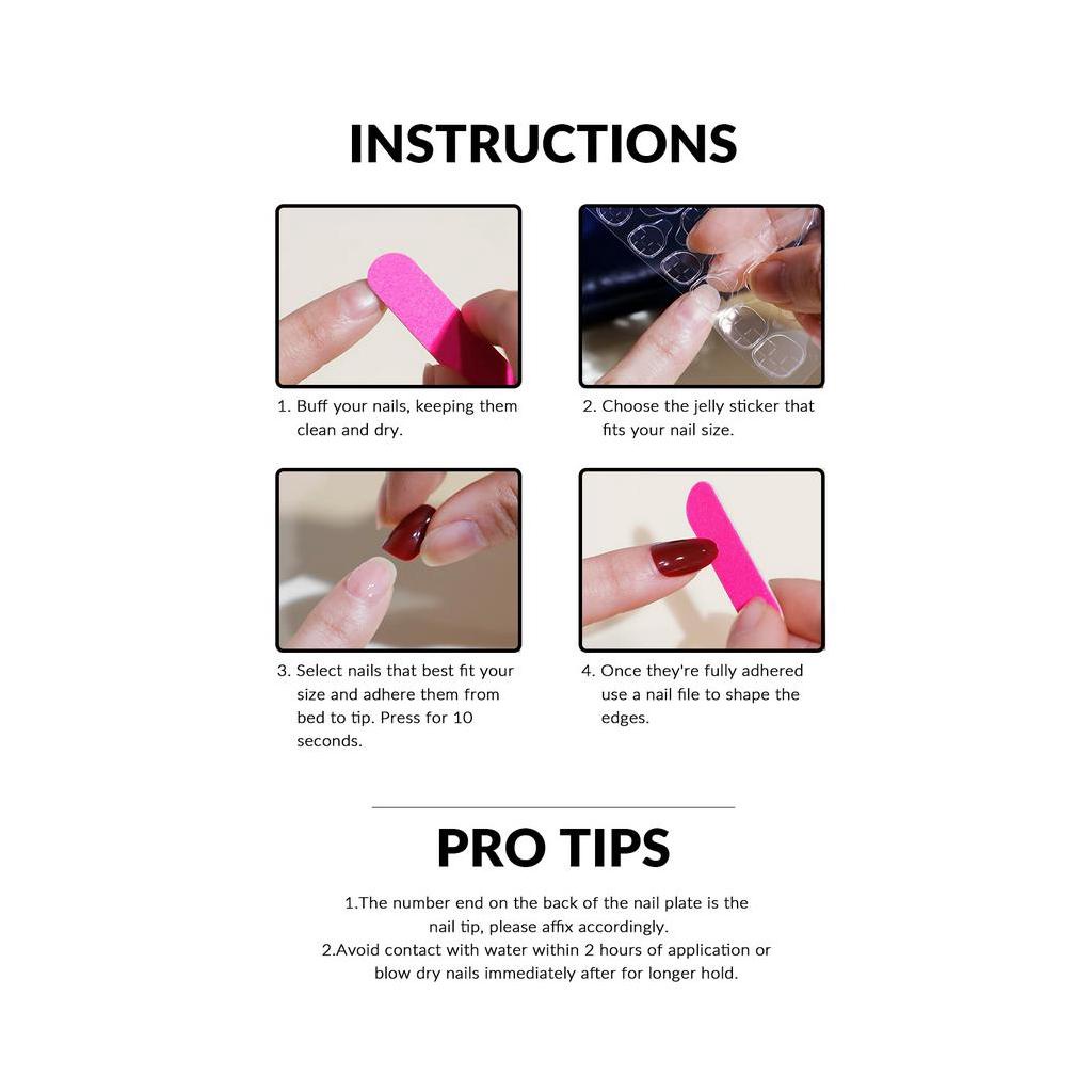 Set 24 Móng Tay Giả Kèm Keo Dán