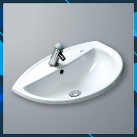 Chậu Rửa Lavabo Inax L-2396V Âm Bàn Dương Vành