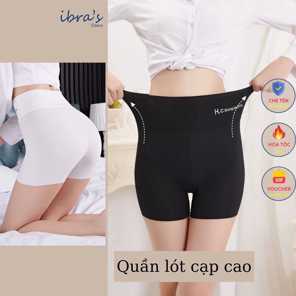 Quần Lót Nữ Cạp Cao Thun Lạnh Ibra's Store Quần Lót Mặc Váy An Toàn Không Bó Sát Bụng, Cotton Thoáng Khí Thoải Mái i117