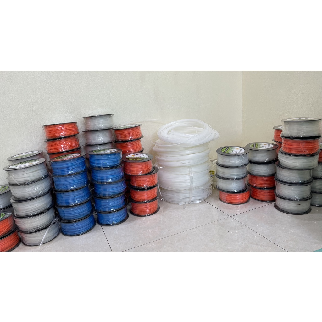 Cước cắt cỏ , dây cước nuôi hầu , cước đóng sẵn cuộn 1kg kích thước 3 ly  3,5 ly  4 ly .