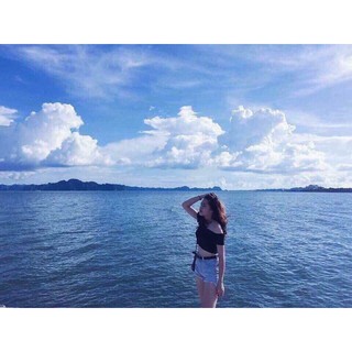 Croptop Trễ Vai phong cách mới [ 2 màu đen trắng ]