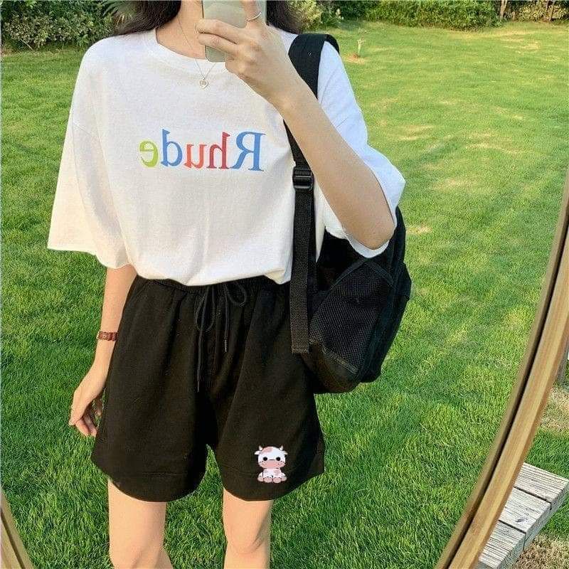 Quần đùi nữ hình thêu freesize