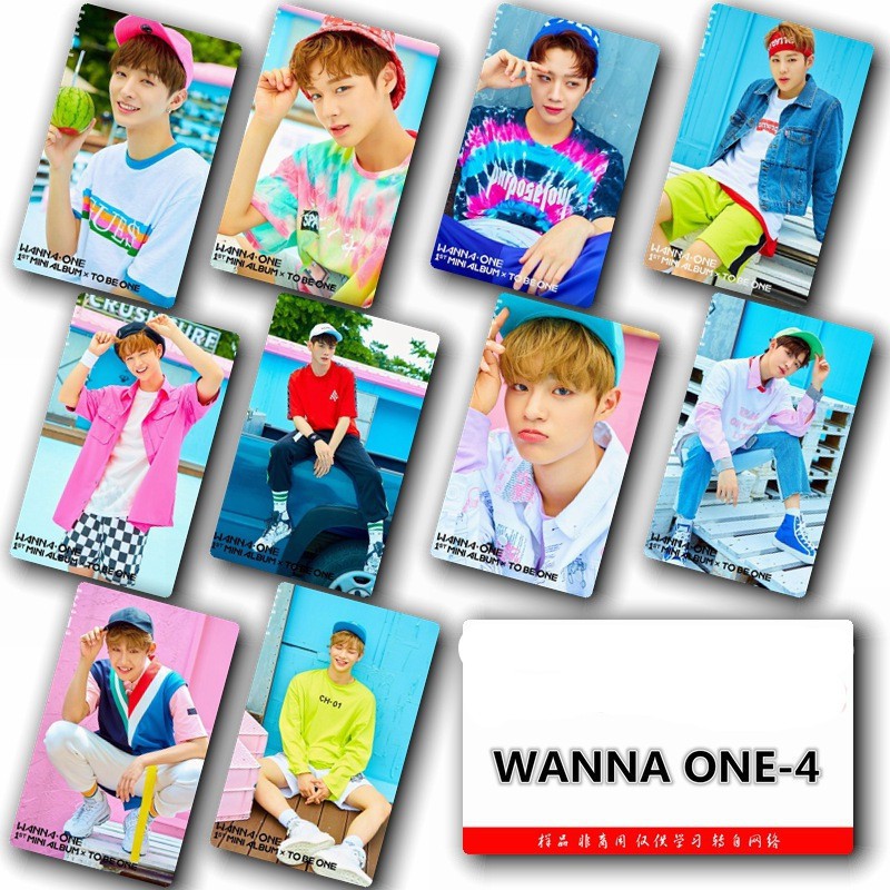 Set 10 tấm hình dán các thành viên nhóm nhạc WANNA ONE điển trai