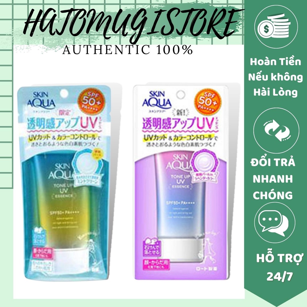 Kem chống nắng [Trắng da 100%-Hàng Auth] Kem chống nắng kiềm dầu nâng tông Sunplay Skin Aqua Tone Up UV Milk 50g