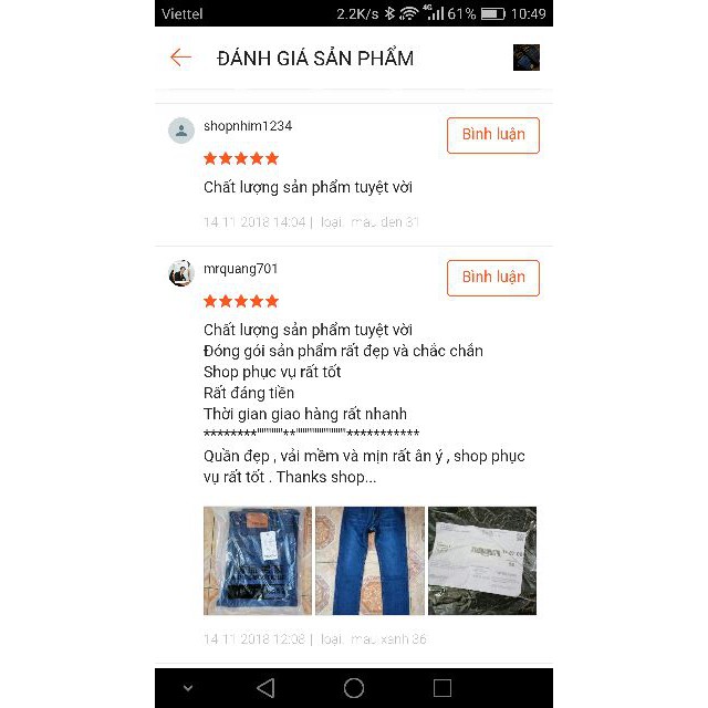 Quần jean nam lót lông giãn cao dày đặc cực ấm