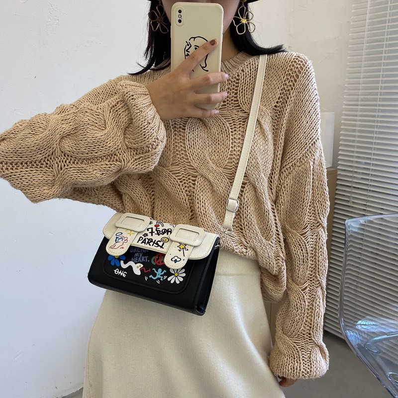 Túi Xách Nữ Mini Da PU Cao Cấp - Túi Đeo Chéo Nữ phối họa tiết hoạt hình dễ thương đáng yêu mã 3923 | BigBuy360 - bigbuy360.vn