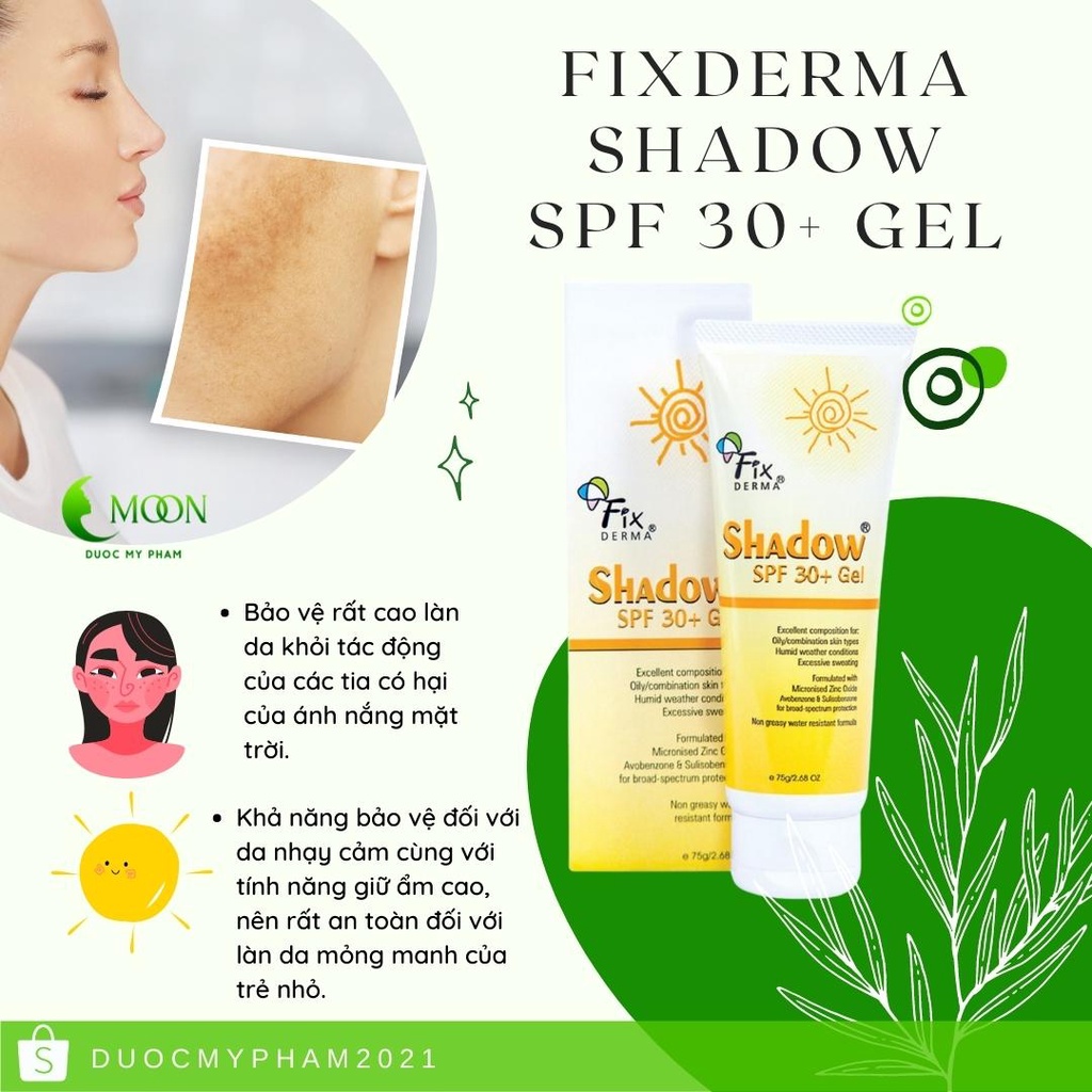 [CHÍNH HÃNG] KEM CHỐNG NẮNG FIXDERMA SHADOW SPF 30+ (75g)