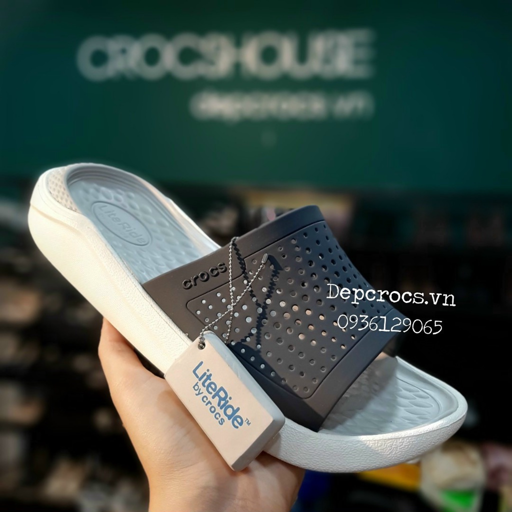 (Cao cấp) Dép quai ngang cross literide nam nữ đẳng cấp, dép literide siêu êm, dép cross quai ngang - Crocs house