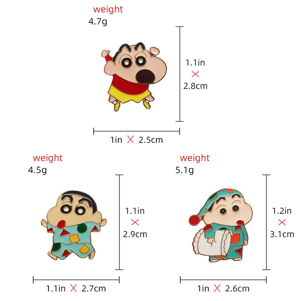 Huy Hiệu Cài Áo Hình Hoạt Hình Cậu Bé Bút Chì Shin-Chan Đáng Yêu