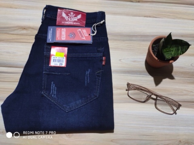 Quần dài jean nam giản ôm body Hải Triều
