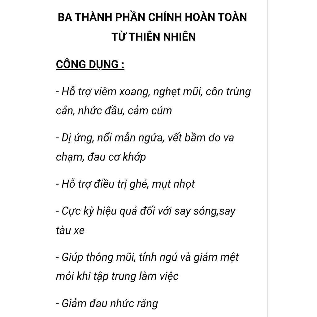 Dầu hít nhân sâm Thái Lan