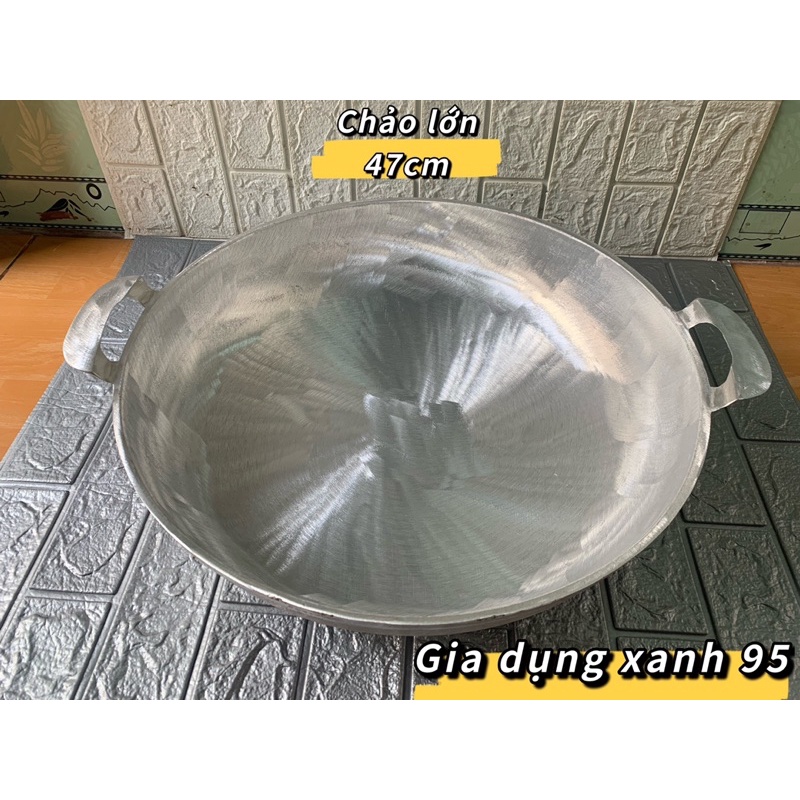 Chảo gang đúc 47cm đã doa bóng đẹp