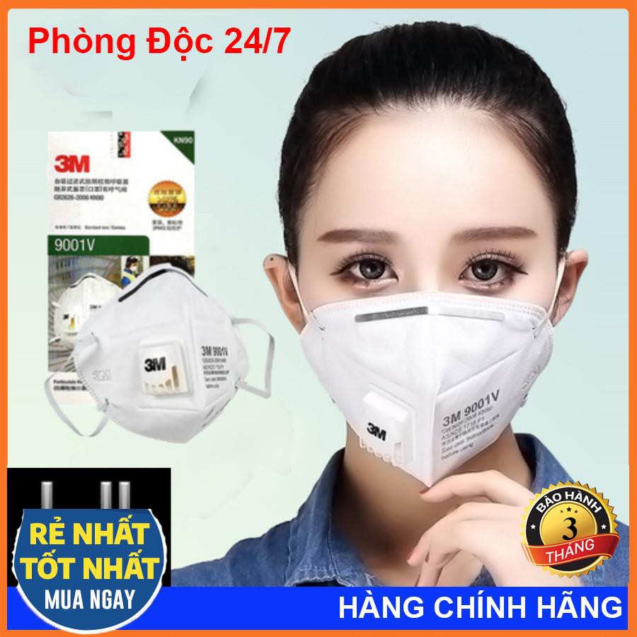 Khẩu Trang 3M 9001, 3M 9002, 3M 9001V  Chống Bụi Chống Vi Khuẩn